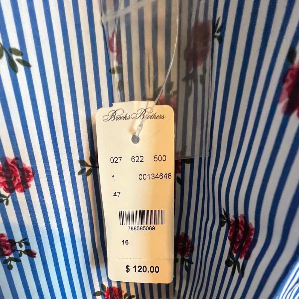 Women's Striped Floral Shirt - Picture 3 of 3